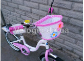 Детский велосипед Novatrack Butterfly 16" Бело-розовый